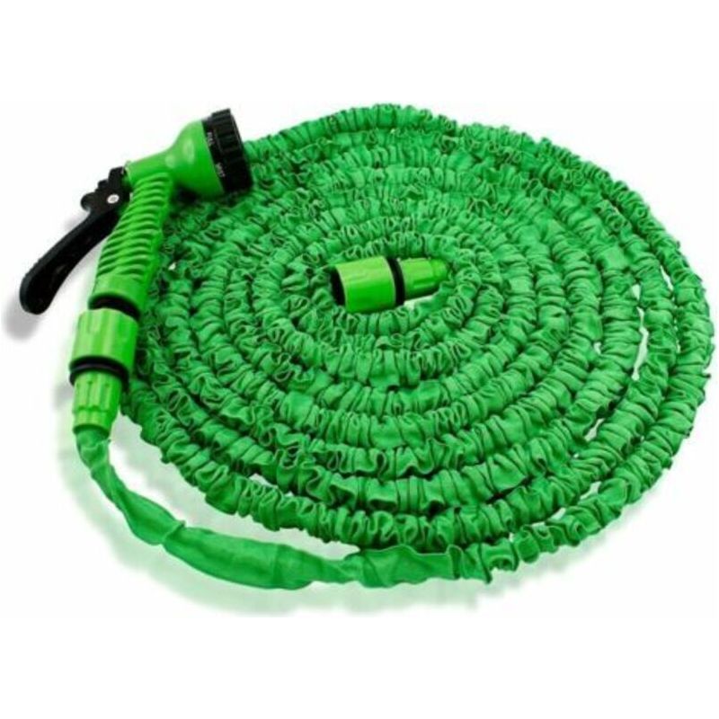 15 Meter Langer, Dehnbarer Gartenschlauch – Flexibel Und Robust Mit Sprühdüse – Für Garten, Rasen Und Reinigung – Höchste Qualität