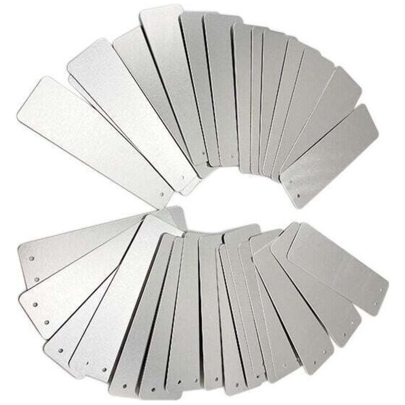 Packung Mit 100 Rechteckigen Pflanzenetiketten Aus Aluminium, Uv-beständig, Wasserfest, Beidseitig Beschreibbar, 82 Mm X 25 Mm