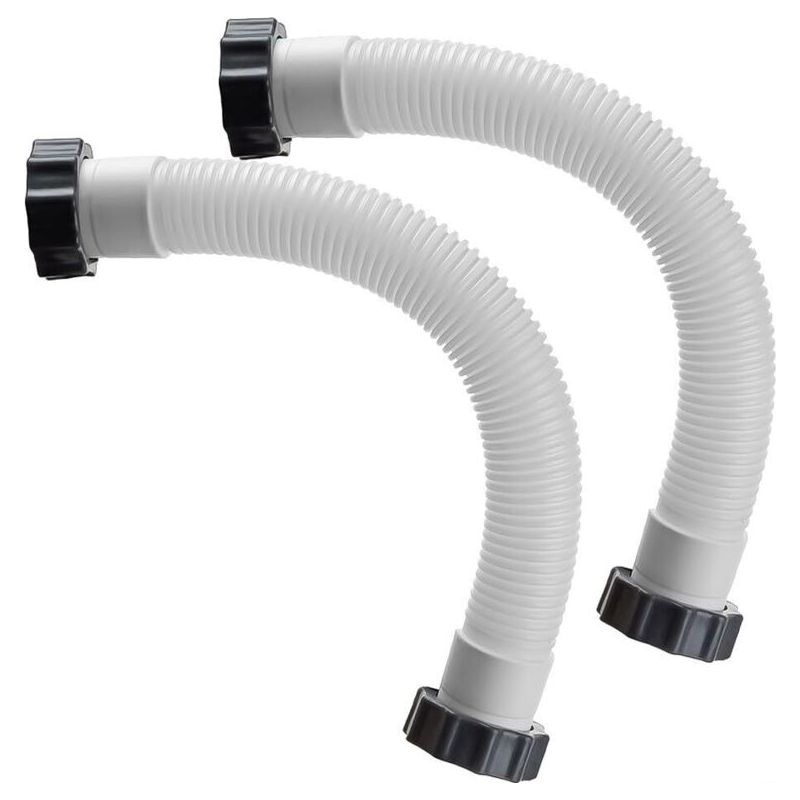 Set Mit 2 Schläuchen Für Pool-sandfilterpumpen, Verbindungsschlauch Mit Muttern Für Intex, 40,6 Cm Filterpumpen-solesystem Und Sandfilter, Für Schwimmbecken
