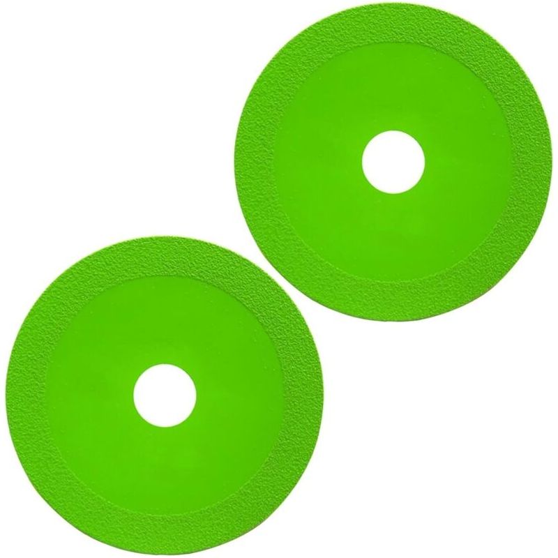 2 Stück 125 Mm Diamantscheibe, Glastrennscheibe, Winkelschleifer-trennscheibe Für Porzellan, Glas, Jade, Weinflaschen (ø 22,23 Mm Grün) (grün-2 Stück-125 Mm)