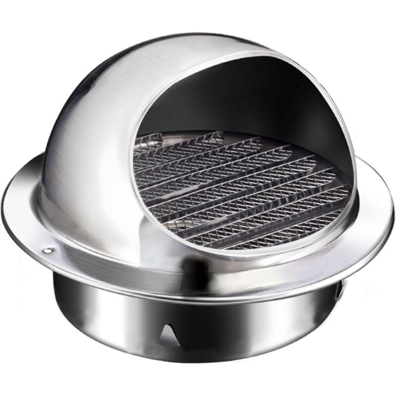 200-mm-abluftgitter Aus Edelstahl Mit Moskitonetz – Für Lüftungssysteme, Abluftkanalabdeckung (200 Mm)