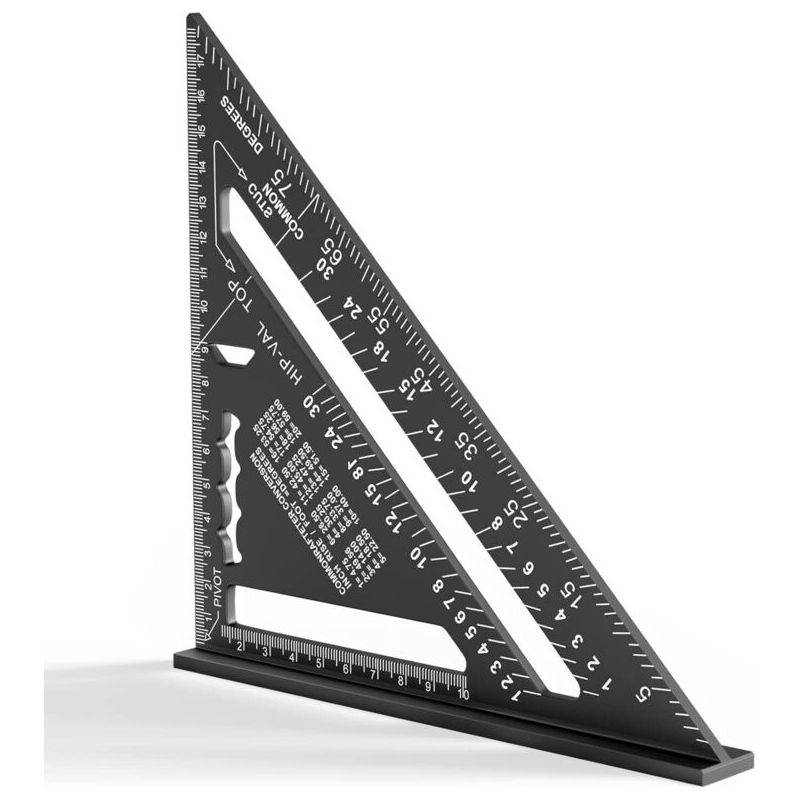 – 180 Mm Aluminium-winkelmesser – Winkelbereich 0 Bis 90 Grad – Hohe Präzision Für Zimmerleute Und Dachdecker – Rostbeständig