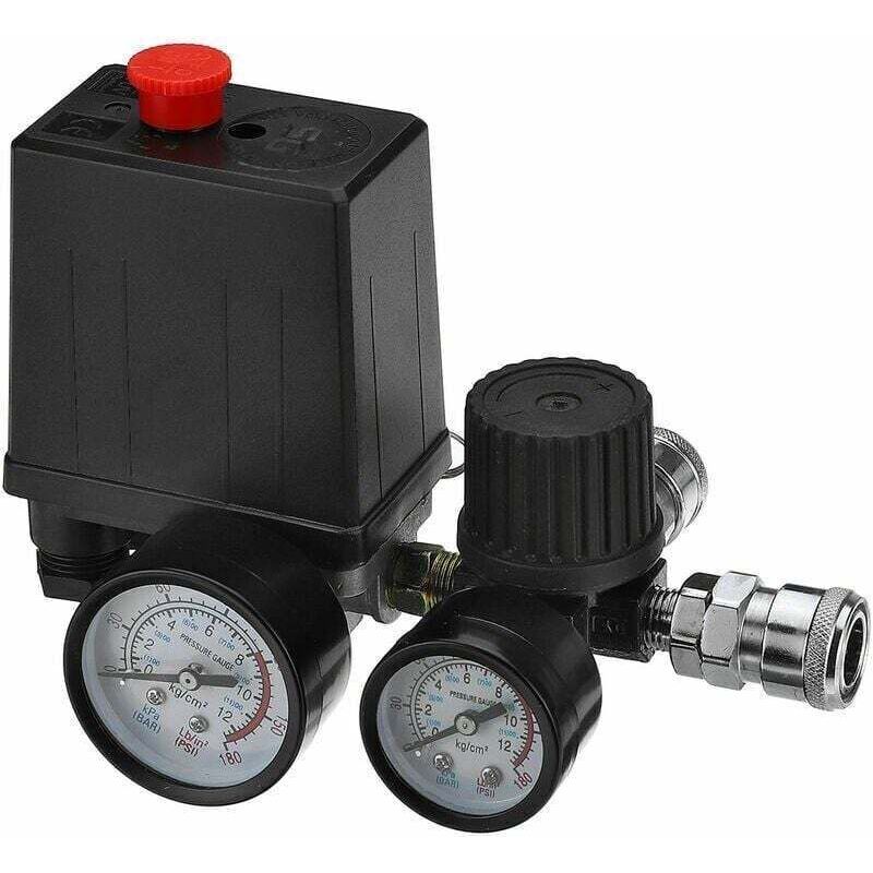 – 220-v-druckschalter-steuerventil Für Luftkompressor – Druckbereich 0–180 Psi – G1/4-schnellanschluss – Fördermenge 3000 L/min
