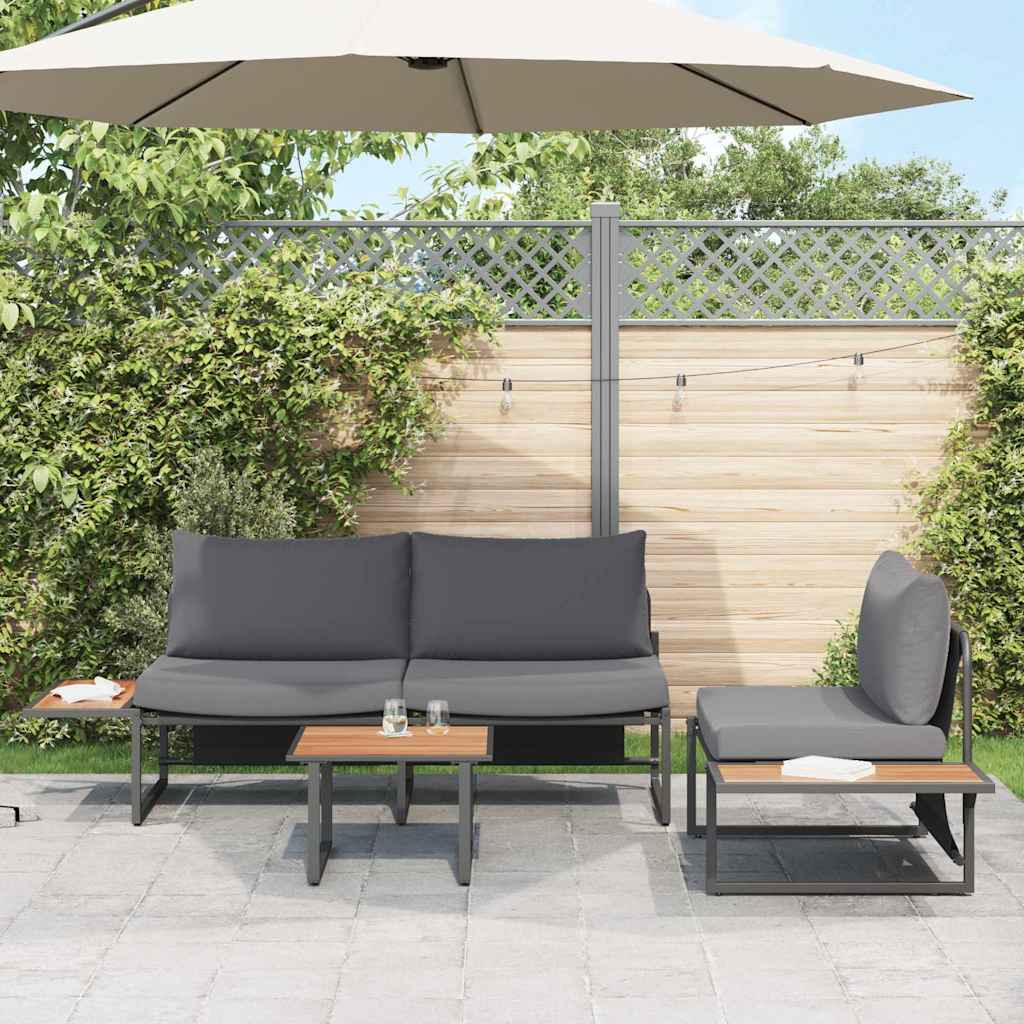 Vidaxl Ensemble De Salle À Manger Pour Jardin 3 Pcs Anthracite Acier