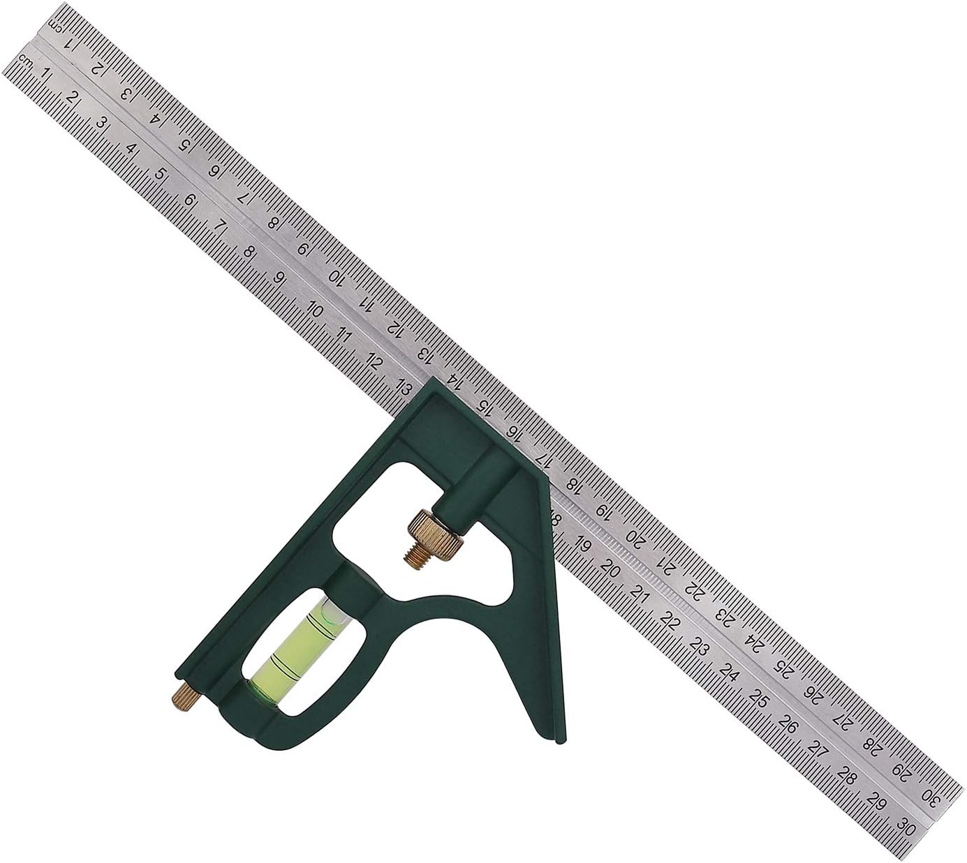 Kombinationswinkelmesser, Kombinationswinkel Mit Wasserwaage Und Anreißwerkzeug, Kombinationswinkel Aus Edelstahl, Verstellbarer Zimmermannswinkel Aus Metall Zum Messen, Anreißen Und Zeichnen, 300 Mm,