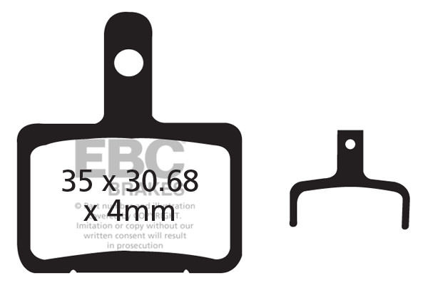 Cfa327r - Ebc Brakes Organische Hochleistungs-fahrradbremsbeläge