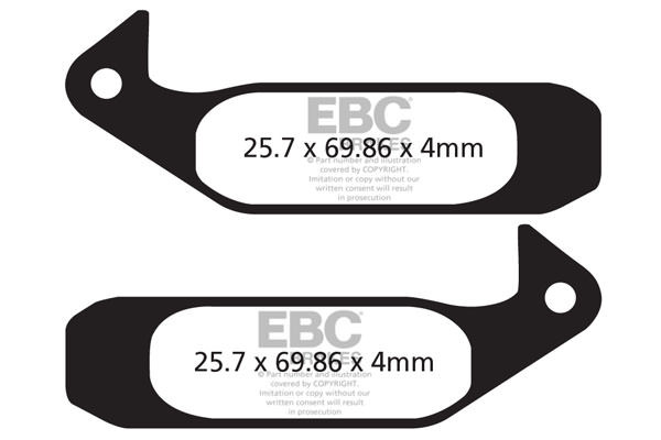 Cfa280r - Ebc Brakes Organic Performance Fahrradbremsbeläge