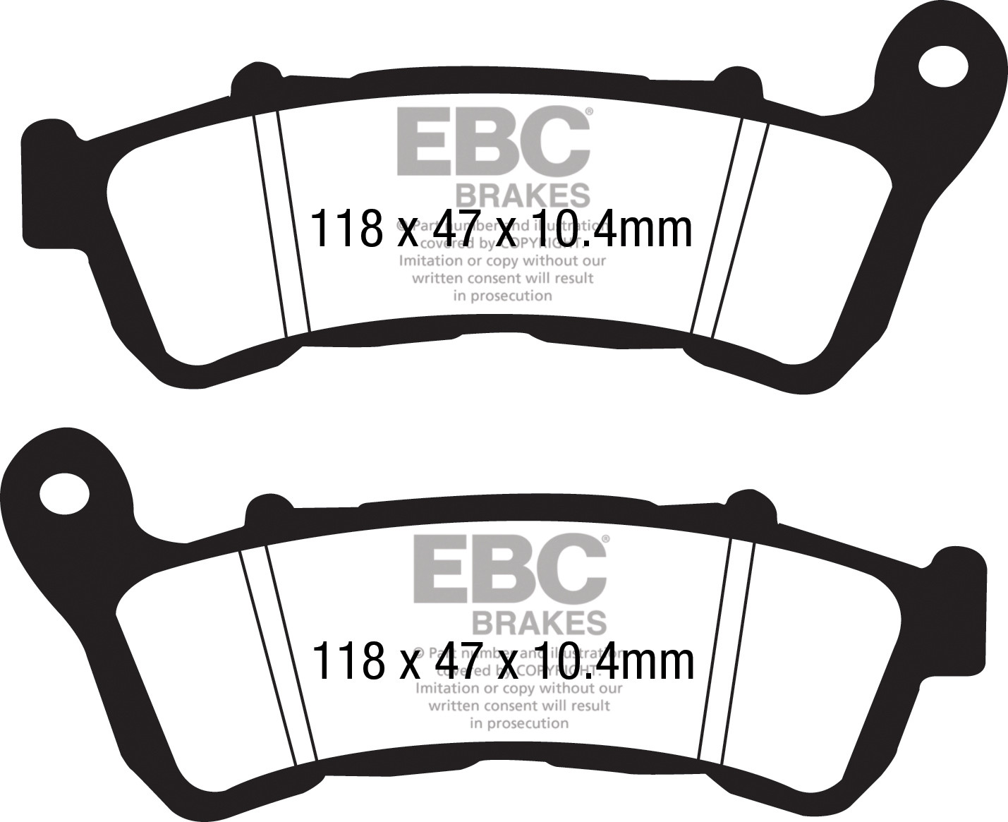 Ebc Fa388/2hh Verstärkte Bremsbeläge (satz Für 1 Bremsscheibe)