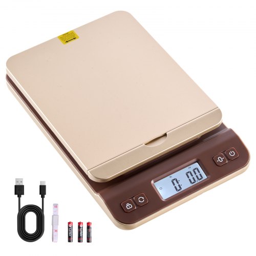 Digitale Paketwaage, 2g Genauigkeit, 40kg Postwaage Mit Hold-/tara-/auto-off-funktion, Flip-halter-design & Einfacher Kalibrierung, Briefwaage Plattformwaage, Batterie Im Lieferumfang Enthalten