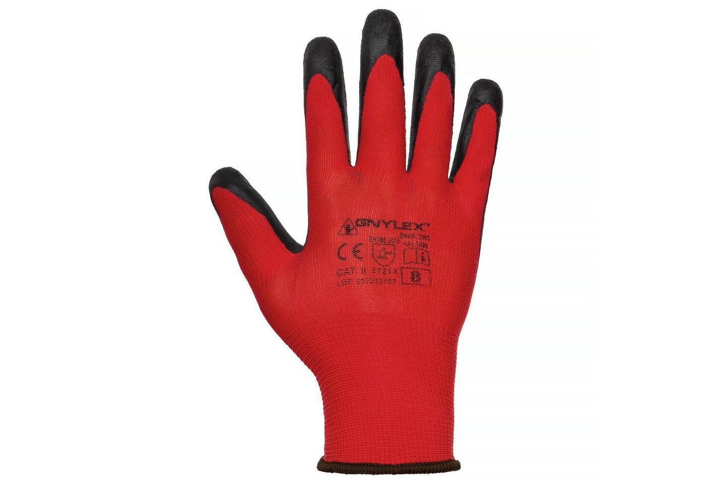Polyester+latex Gnylex (rtela) Handschuhe Rot-schwarz 10 - 12.0 Par - Rek Gnylex10 Bild 2