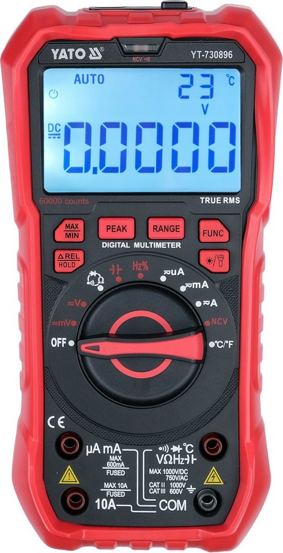 True Rms Lcd-digitalmessgerät Mit 60000 Kω. - Yt-730896