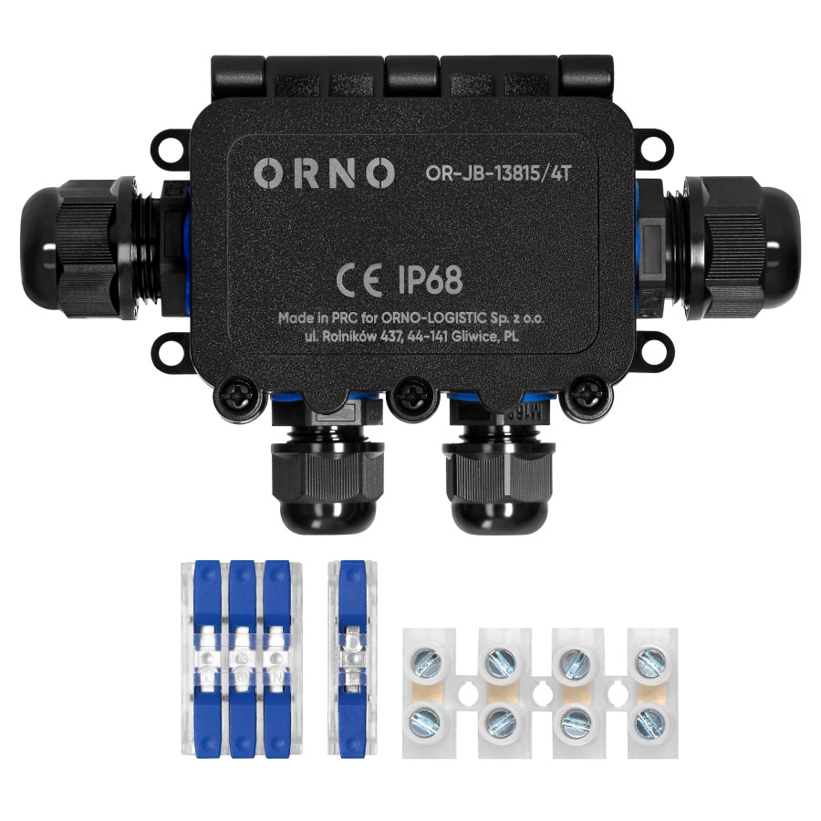 N/t-anschlussdose Ip68, 0,5–6,0 Mm², 2 Längen M20, 1 Länge M16 T-anschluss – On-13815/4t