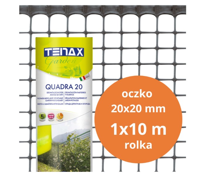 Pvc-netz Quadra 20 Graphit 1,0 M × 10 Mb Netz 20 Mm – 10,0 Mb – S-b 01180g
