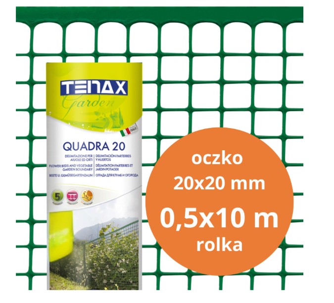 Pvc Quadra 20 Mesh Grün 0,5 M × 10 Mb Mesh 20 Mm – 10,0 Mb – S-b 01185z