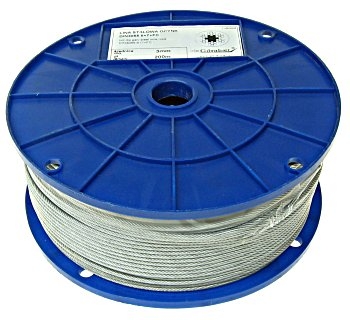 Verzinktes Stahlseil Mit Pvc-ummantelung, 5,0 Mm, Rot, 100 Mb - 100,0 Mb - Lin 4/5 Cz