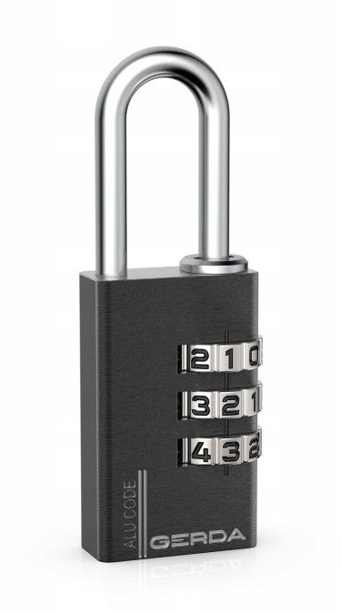 Aluminium-kombinations-bügelschloss 3 Scheiben Kas S20 Schwarz - Mp Klo 62787