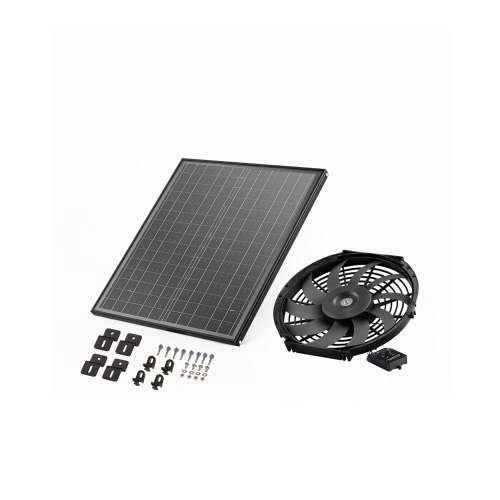 Solar Ventilator, Belüftung, Lüfter, Φ340x70 Mm, Dachbodenabluftventilator Mit Einstellbarem Thermostat, Außengitter, 1300 Cfm Luftstromkapazität, Für Giebel, Dach, Garage, Werkstatt