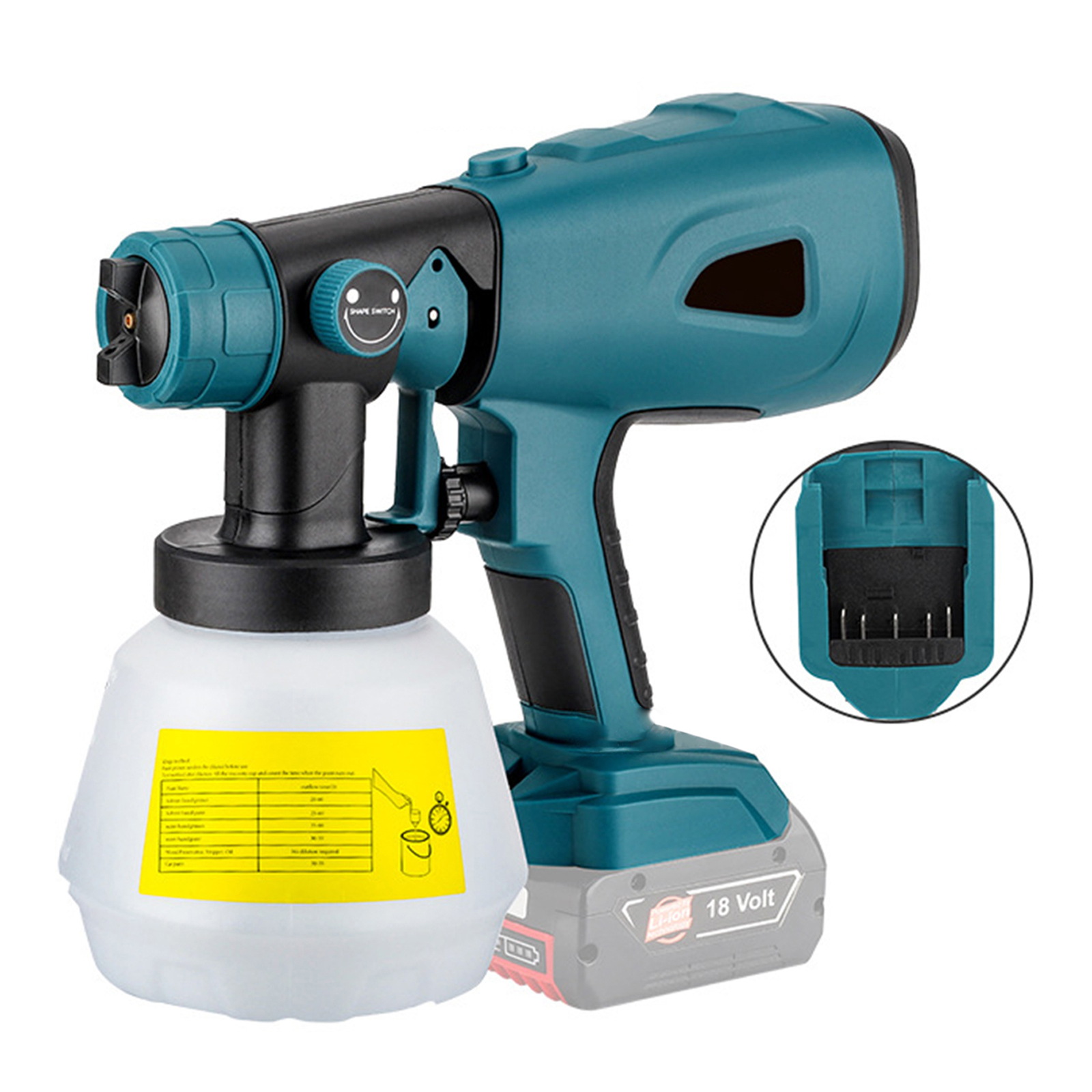 Ersatz-akku-farbspritzgerät Für Bosch 20v Max Akku, Tragbar Und Elektrisch, Mit 1000ml Behälter, Für Den Innen- Und Außenbereich Auf Möbeln, Schränken, Wänden, Zäunen Und Decken (akku Nicht Im Lieferu