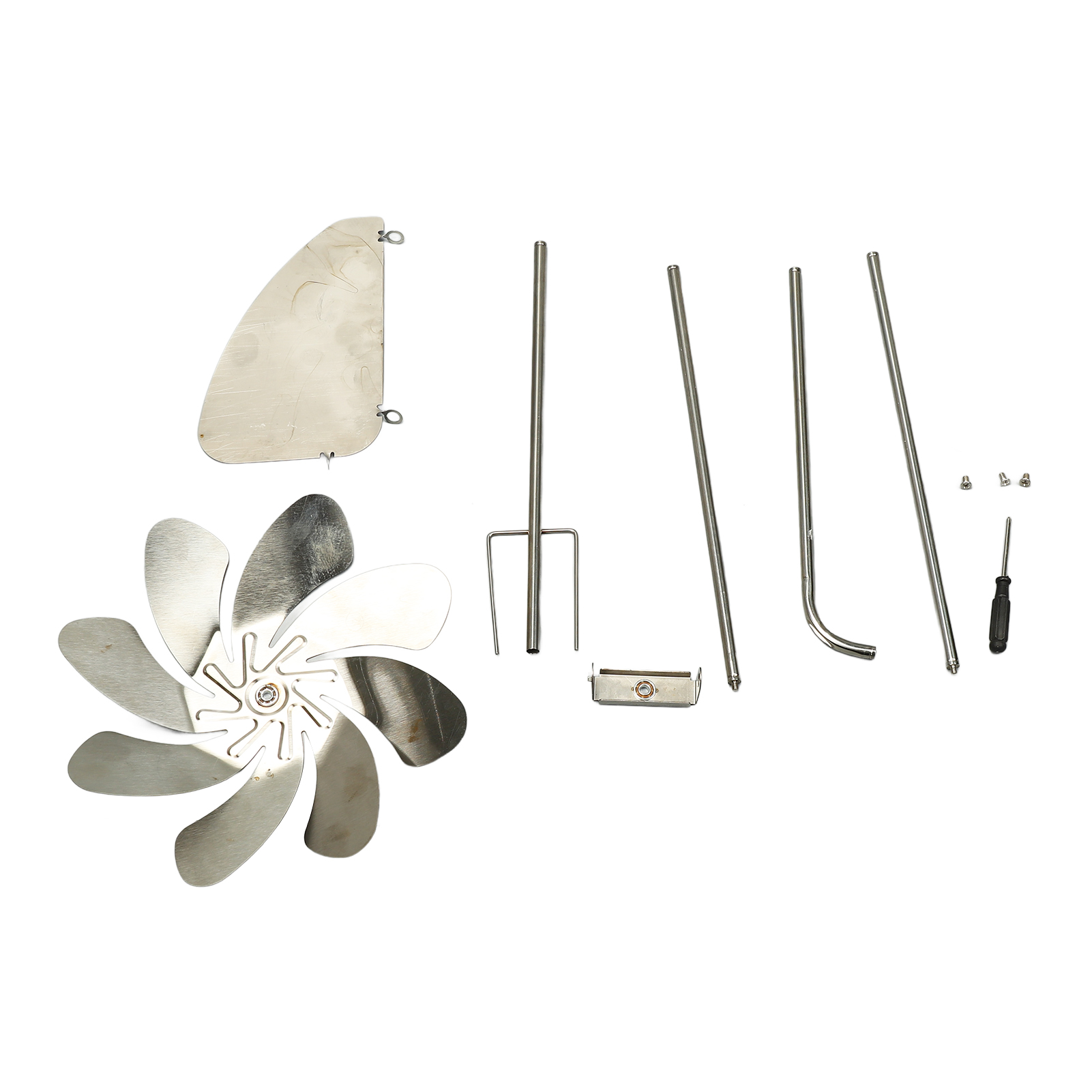 Metallwindmühle, 360-grad-drehung, Rostfrei Und Wasserdicht, Mit Dekorativem Erdspieß, Ideal Für Garten, Terrasse Und Rasen.