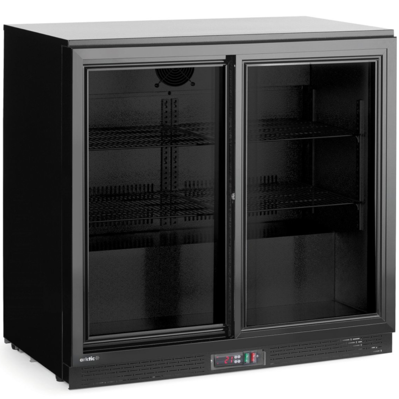 Minibar Mit 2 Schiebetüren, Led-beleuchtung, 158 L, 160 W, 90 X 52 X 87 Cm