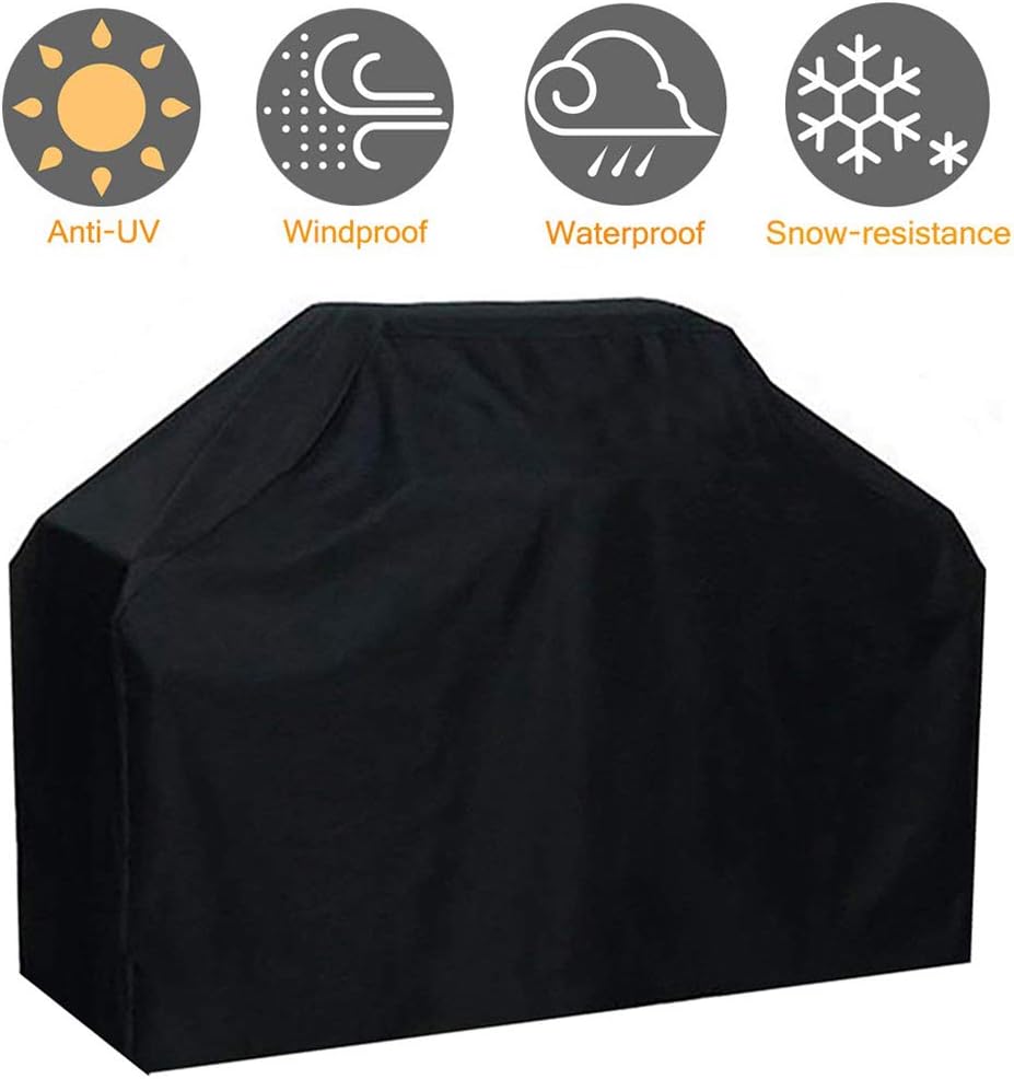 Grillabdeckung, Strapazierfähige 210d Oxford-plane, Uv-, Wasser- Und Feuchtigkeitsbeständige Grillabdeckung (145 × 61 × 117 Cm)