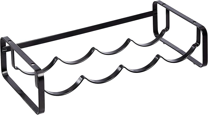 Stapelbares Tischflaschenregal, Schwarz, 9,5 Cm (t) X 40 Cm (b) X 20 Cm (h)