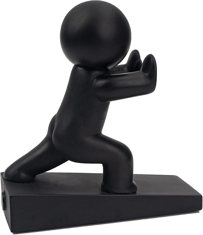 Niedlicher Türstopper, Dekorativer Buddy-türstopper, Schützt Ihre Böden (schwarz, 1 Stück)