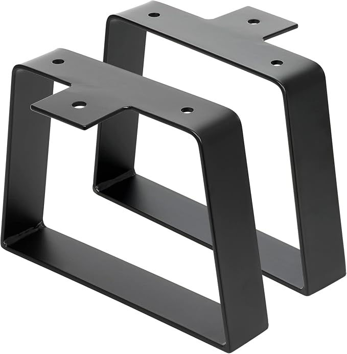 Schwarze, Trapezförmige Tischbeine Für Metallmöbel, Robustes Eisenmaterial Und Modernes Industriedesign Für Couchtisch, Modernen Schreibtisch, Nachttisch, Bank (15 Cm).