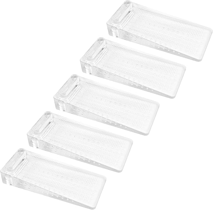 5-teiliger Türstopper Aus Weichem Gummi, Höhenverstellbar, Rutschfest, Ungiftig, Geruchlos, Schützt Böden Und Wände, Für Teppiche, Böden, Beton Und Parkett.