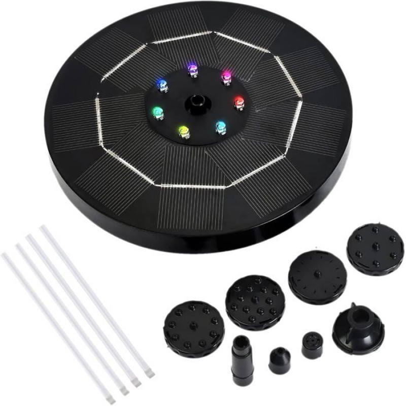 Solar-gartenbrunnen, Schwimmende Led-solar-teichpumpe, Für Vogeltränke, Aquarium, Garten
