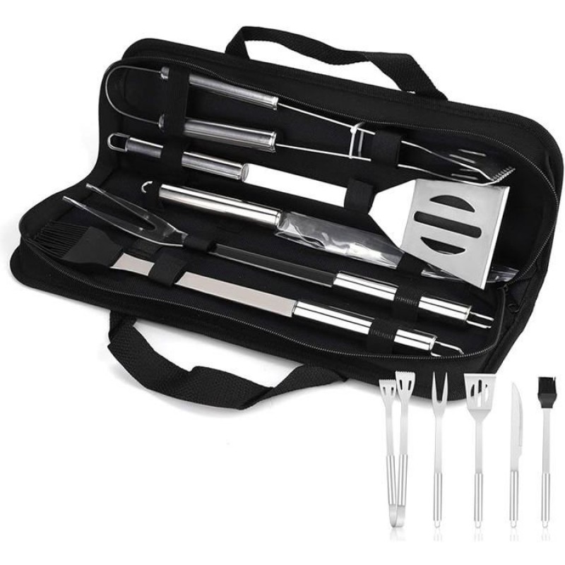 Hippodance 5-teiliges Grillbesteck-set, Grillwerkzeuge Und Zubehör Aus Edelstahl