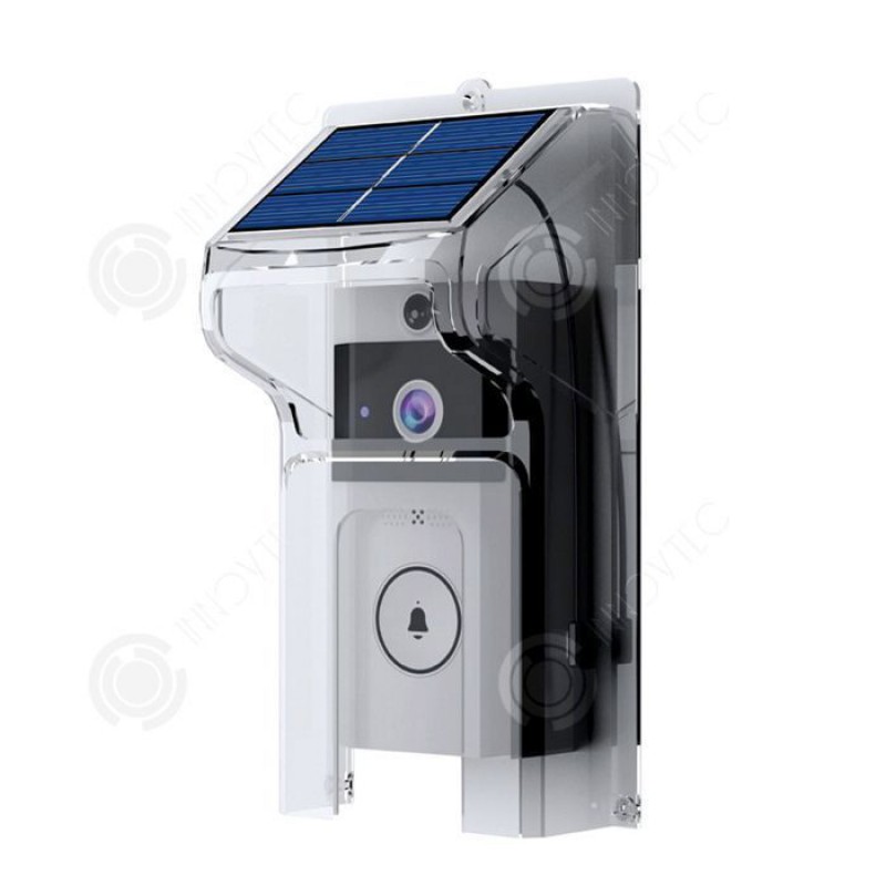 Kabellose Türklingel, Solarbetrieben, 720x1280 Hd-kamera, 2,4g Wi-fi-sprach-gegensprechanlage, Pir-erkennung, Für Den Außenbereich.