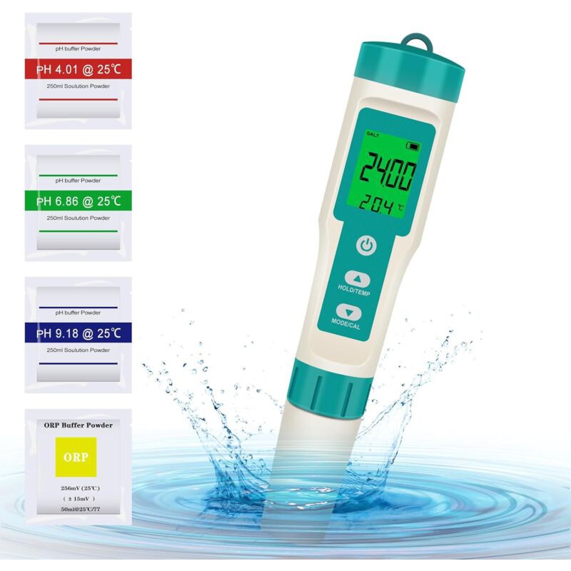 Schwimmbadwasseranalyse 7-in-1 Wasserqualitätsmonitor, Wasserqualitätsanalysator