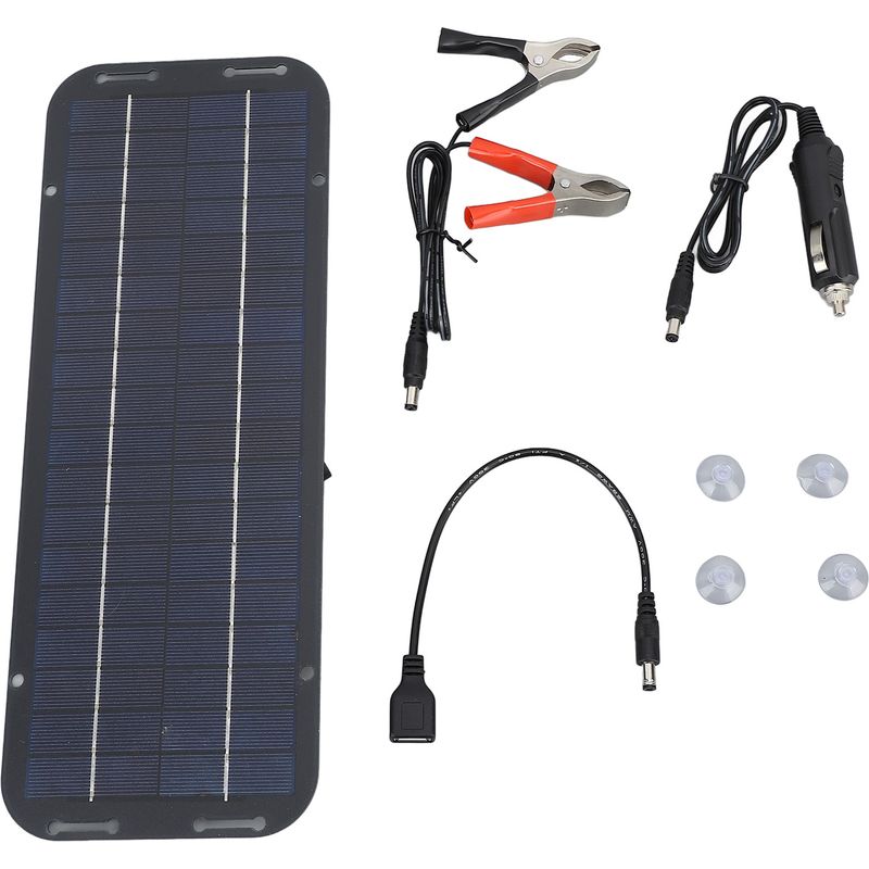 12v 5w Tragbares, Erneuerbares Polysilizium-solarpanel Für Auto, Boot Und Motorrad