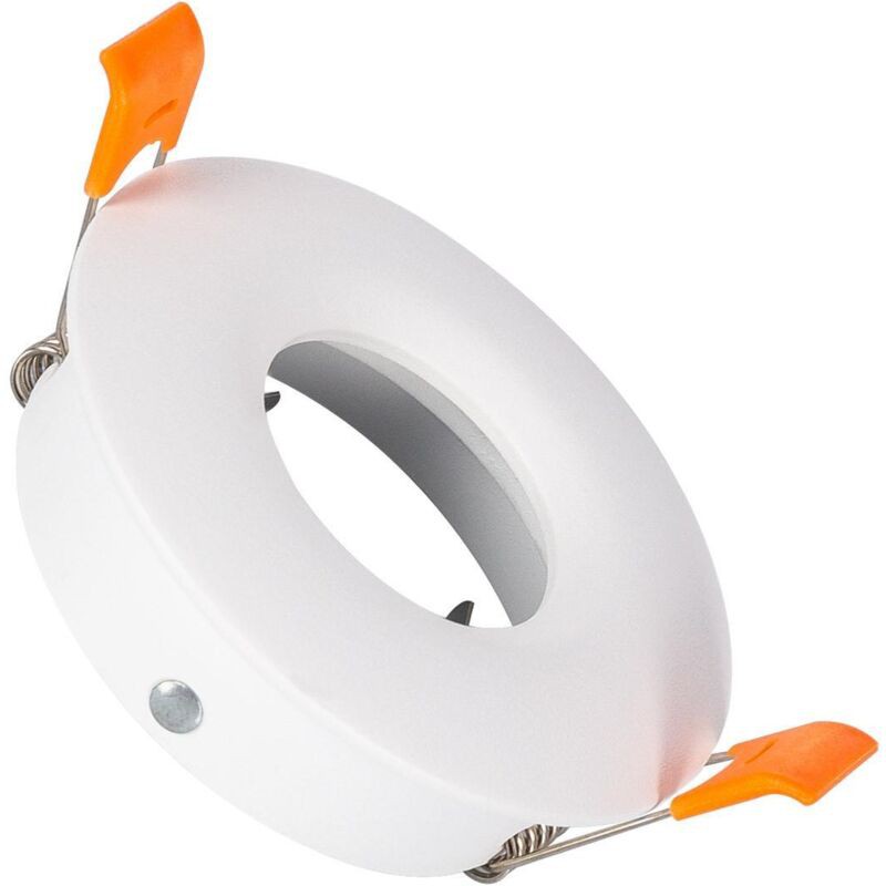 Runder, Weißer Design-einbauflansch Für Gu10/gu5.3-led-lampen, 70 Mm Ausschnittdurchmesser, Weiß