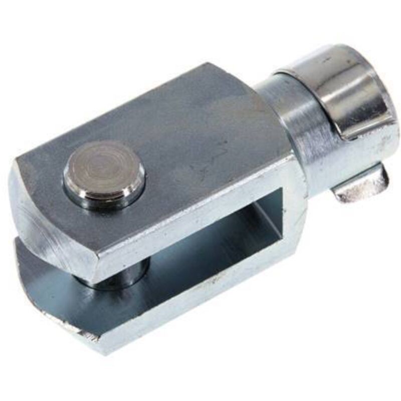 Gabelkopf Mit M6 X 12 Mm Achse Aus Verzinktem Stahl Din 8140 71752, Befestigungsteil Für Zylinderkopf, Universalgabelende, Fahrzeugsicherungsbolzen, Klemme, Backe