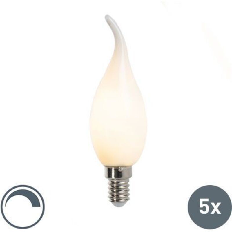 5er-pack Dimmbare Led-filamentlampen E14, F35, Mattes Kerzen-design, 3 W