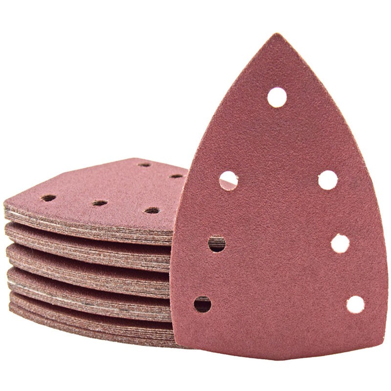 Fox Selbstklebende Schleifblätter, 150 X 100 Mm, 7 Löcher, Für Delta-schleifmaschinen, Standard-korund (50er-packung) G120