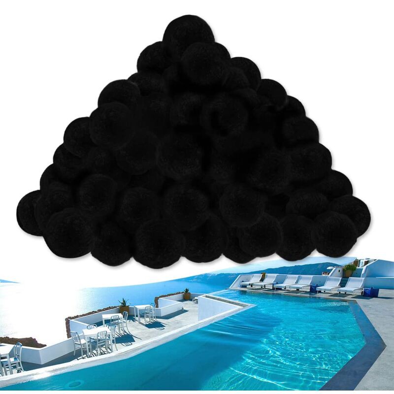 Sandfilterkugeln 700 G Für Sandfiltersysteme – Ersetzt 25 Kg Filtersand, Schwarz