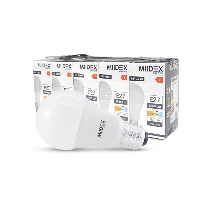 Mattierte Led-lampe Ø60 X 112 Mm – A60 – E27, 5er-pack – 4000 K Neutralweiß – 12 W