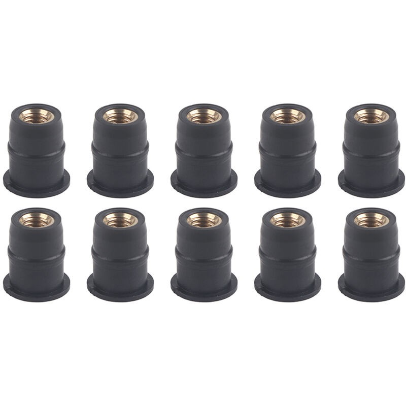 Jeffergarden Packung Mit 10 M5 5mm/0,2 Zoll Metrischen Gummimuttern Für Motorrad-windschutzscheibenschrauben