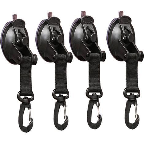 Set Mit 4 Saugnapf-ankern, Saugnapf-befestigungen Mit Multifunktionshaken Für Auto-seitenzelte, Saugnapfhaken Für Autos, Saugnapf-befestigungen Mit Zurrösen