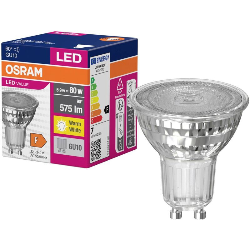 Homelighting 4058075096769 Led Cee F (a - G) Gu10 Reflektor 6,9 W = 80 W Warmweiß (ø X H) 50 Mm X 50 Mm 1 Stück Q519113