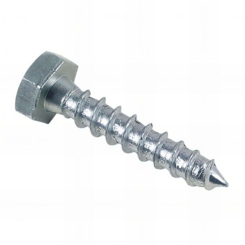 Sechskant-holzschraube 6 X 50 Mm, Verzinkt – Schachtel Mit 200 Stück – Tir0605002b
