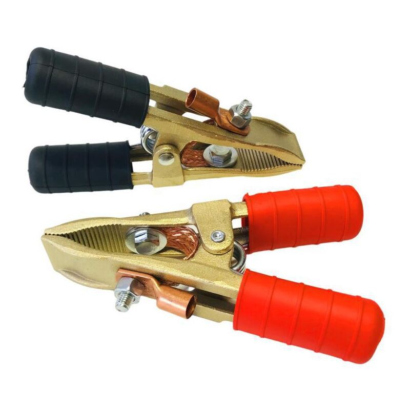 Starthilfeklemmen Aus Messing (+ Und -) 400 Ampere – 2er-pack, Inklusive Ladegerät Und Starthilfekabeln