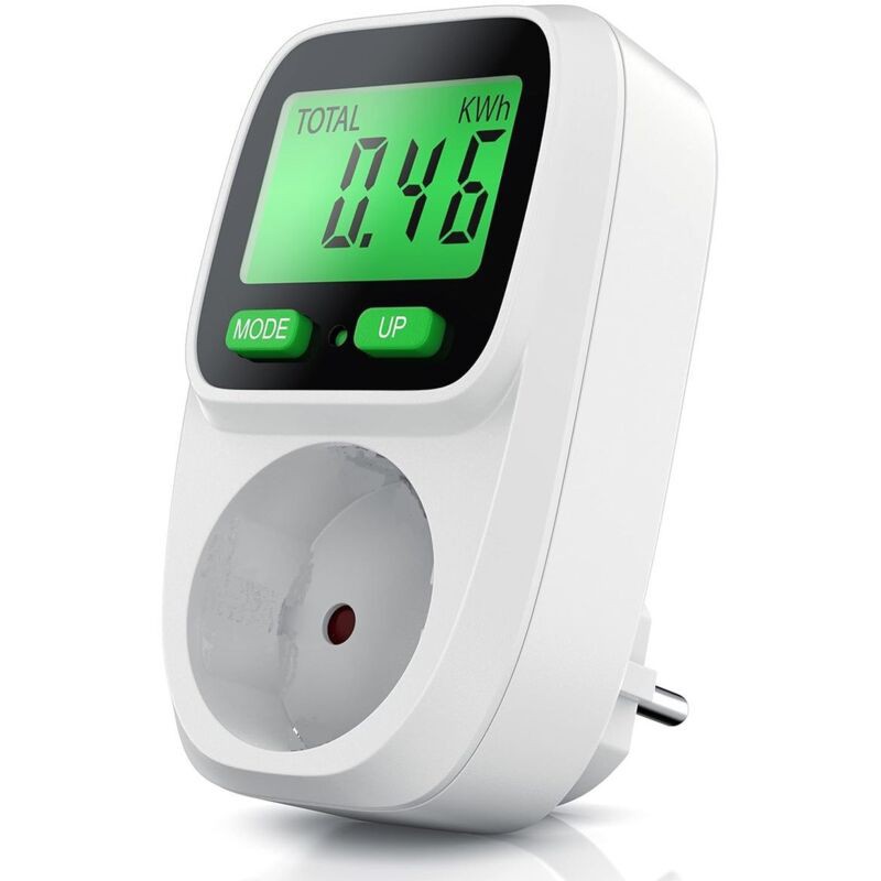 Ms116top: Mobiles Strommessgerät - Wattmeter - 16 A / 3600 W - Französische Steckdosen - Hintergrundbeleuchtung - Multifunktion