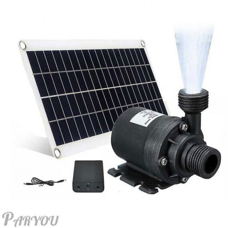 Solarwasserpumpe – 50 W – 800 L/h – 12 V Dc – Geräuscharm – 42 X 28 Cm Solarpanel – Abs + Metall – Schwarz