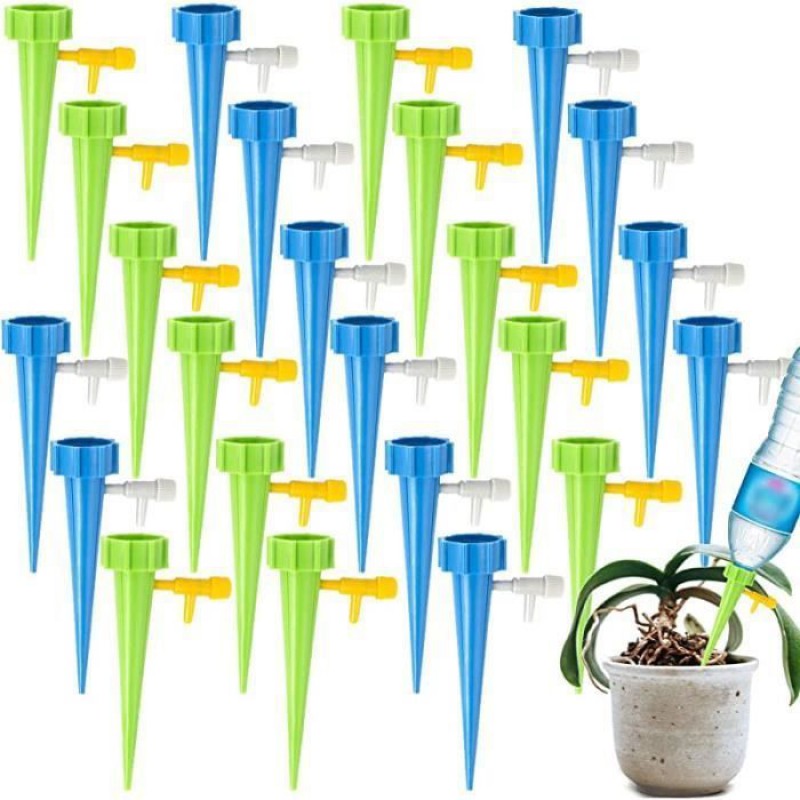 24 Automatische Bewässerungströpfchen, Zum Bewässern Von Gartenpflanzen, Blumen Und Zimmerpflanzenerde – Komplettes Bewässerungsset