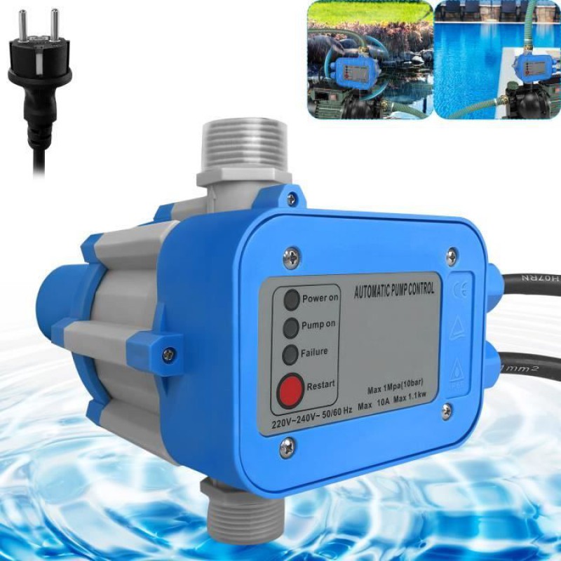 Automatischer Pumpenregler Mit Druckschalter Für Gartenpumpen, Elektronische Tiefbrunnenpumpen, Max. 10 Bar
