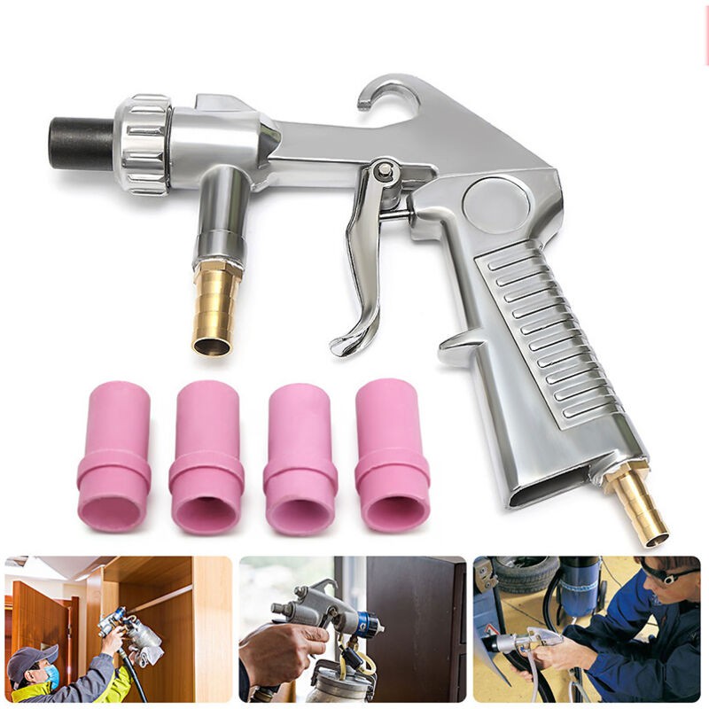 Druckluft-sandstrahlgerät, Sandstrahlpistole, 4,5 Mm / 5 Mm / 6 Mm / 7 Mm Keramikdüsen-set